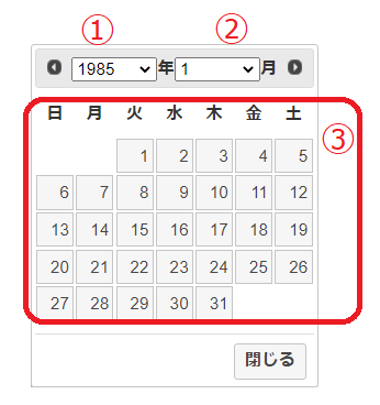 生年月日の入力の仕方